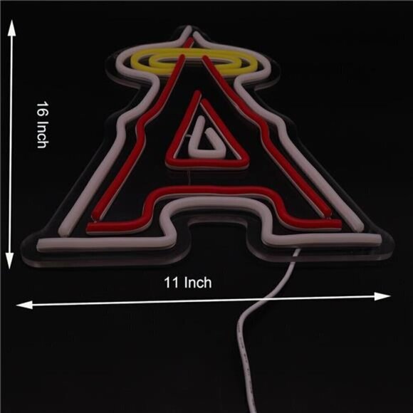 MLB Los Angeles Angels Baseball Neon Sign Room Sports LED Neon Light Man Cave - Picture 6 of 7
